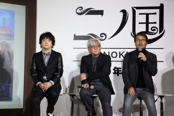 映画『二ノ国』製作陣の日野晃博氏、百瀬義行氏、小岩井宏悦氏