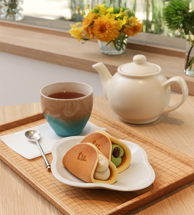 老舗和菓子店併設カフェでほっと一息(撮影/辻村耕司)
