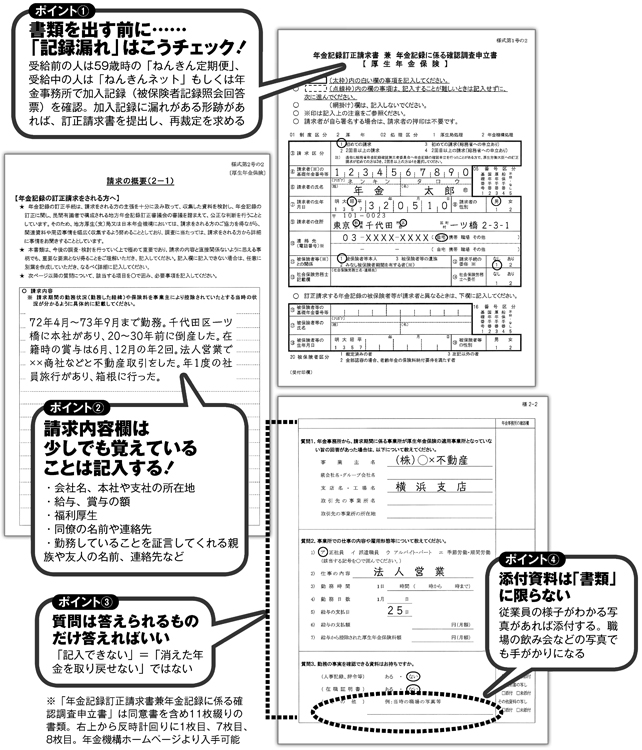 「消えた年金」を取り戻せる年金記録訂正請求書の書き方