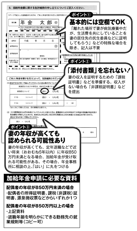 妻が「年下の専業主婦」なら忘れてはいけない加給年金の請求欄の書き方