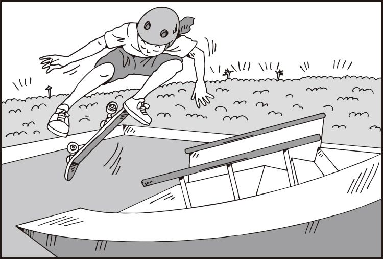 有力選手が続々登場しているスケートボード（イラスト／田中斉）