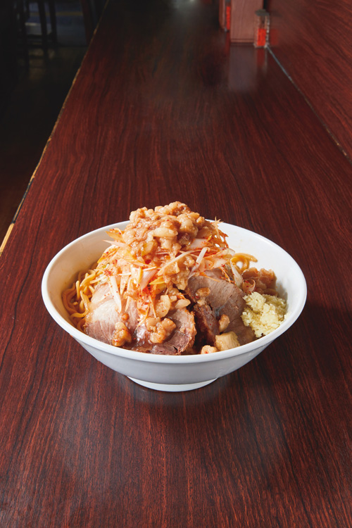 ピコピコポン（西早稲田）の「冷やし中華＋ピリネギトッピング」