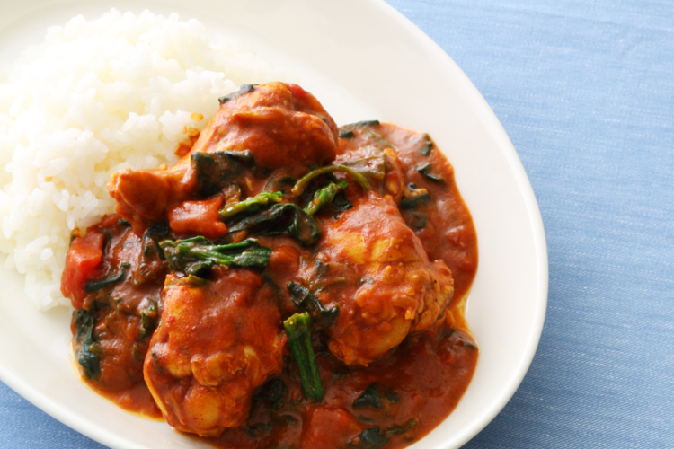 ほうれん草のバターチキン風カレー