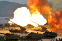 北朝鮮の演習。戦禍が繰り返されるのか（AFP＝時事）