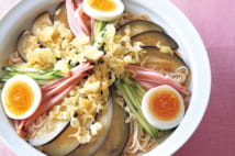 ゆでなすの冷やしぶっかけそうめん