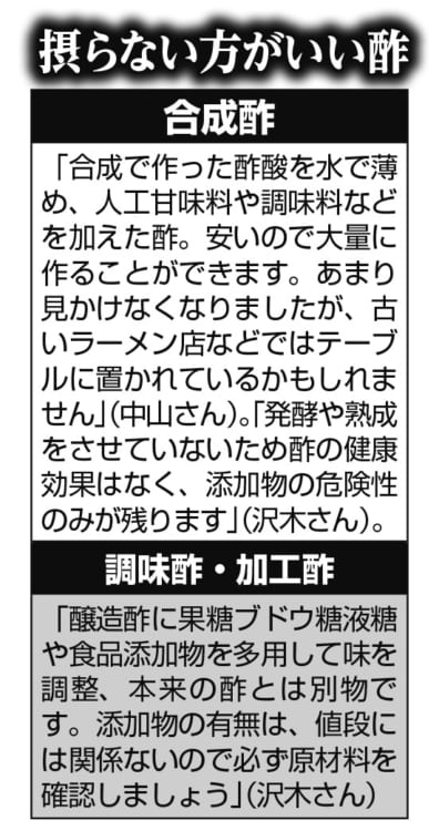 摂らない方がいい酢はコレ