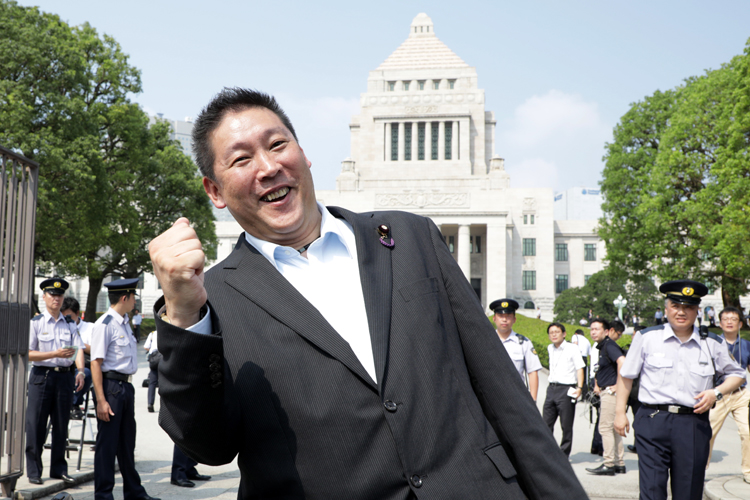 有働アナを“告発した”N国の立花氏（時事通信フォト）