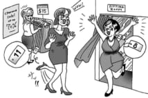 新手の販売方法に要注意！？（イラスト／なかおみちお）