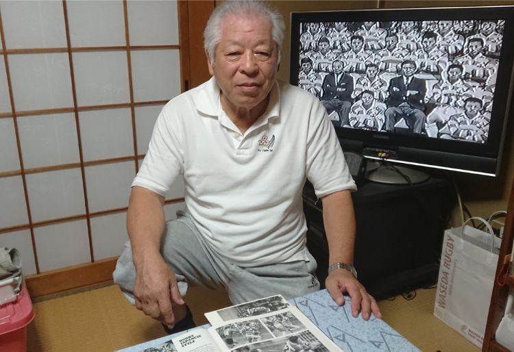 “伝説の日本代表センター”横井章氏（78）。取材は5時間を超えた（筆者撮影）