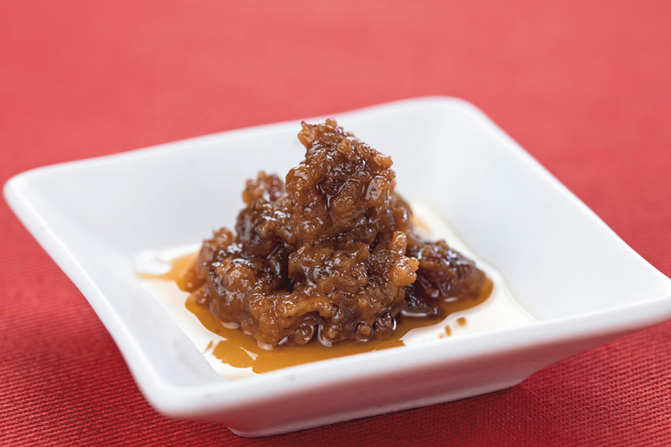 県の伝統の漬物を使った「和風らー油　べっぴん奈良漬」