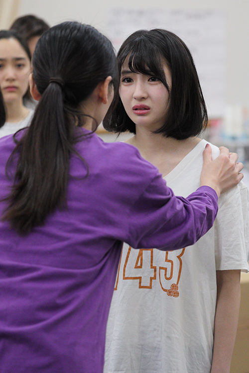 元℃-uteのリーダー・矢島舞美と熱のこもった稽古も（撮影／平野哲郎）
