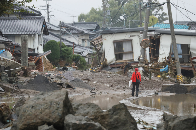 水害時、安全な介護施設は？（時事通信フォト）