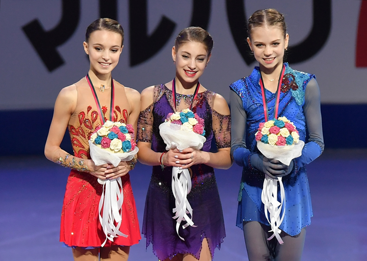 フィギュア界を席巻するロシア3人娘（SPUTNIK／時事通信フォト）