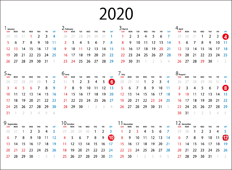 4月以降の偶数月で「月」と「日」の数字が同じ日は、今年はすべて土曜日。2019年はすべてが木曜日で、2018年はすべて水曜日だった