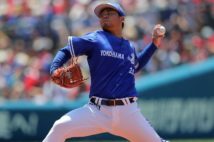 チェンジアップが持ち味の浜口遥大選手（時事通信フォト）