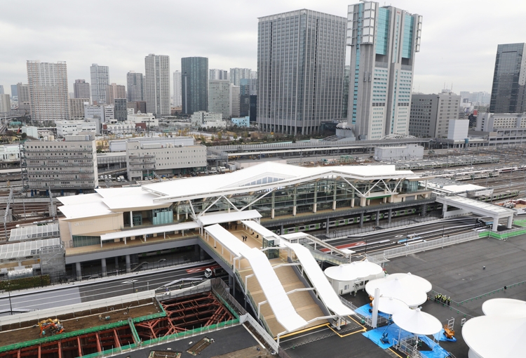 高輪ゲートウェイ駅は3月14日に開業した（時事通信フォト）