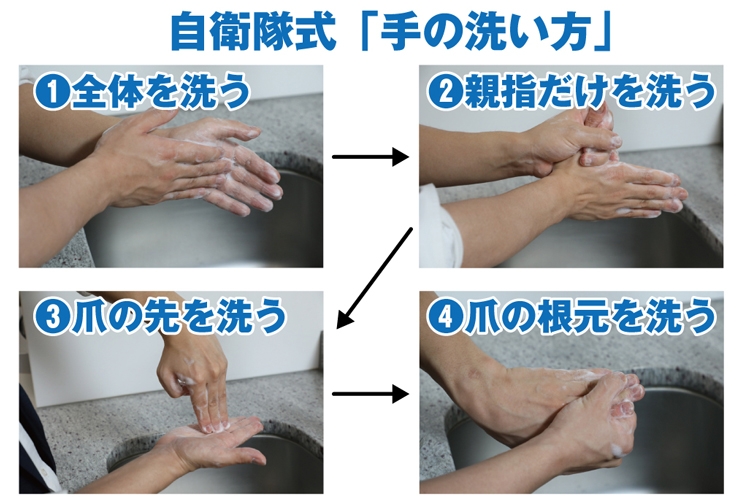 自衛隊式「手の洗い方」