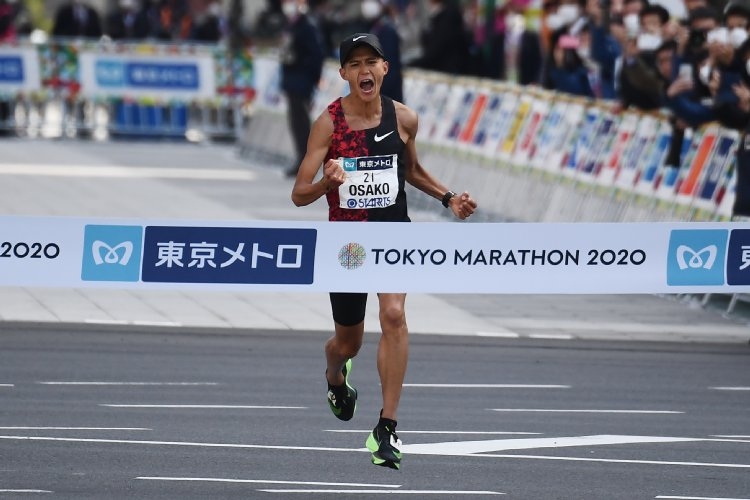 東京マラソンで日本新記録をマークした大迫傑（写真／時事通信フォト）