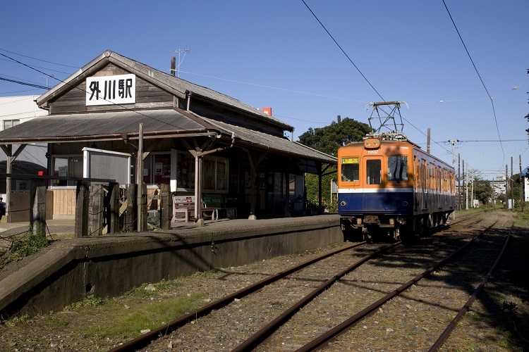 銚子電鉄の終着駅、外川駅（時事通信フォト）
