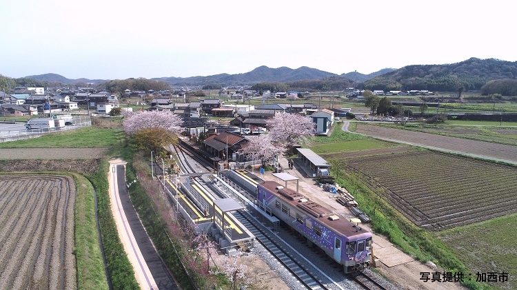 北条鉄道・法華口駅の行き違い設備