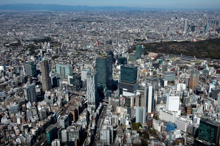 IT企業のオフィスが集積する東京・渋谷エリア（時事通信フォト）