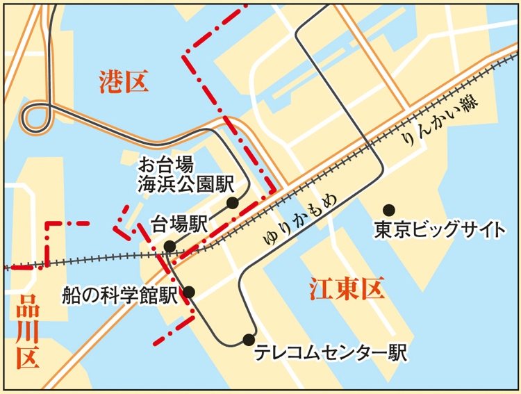 区境が複雑に入り組んでいる（地図製作／タナカデザイン）