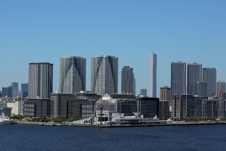 タワマンが建ち並ぶ晴海、勝どき、月島方面の東京・湾岸エリア（時事通信フォト）