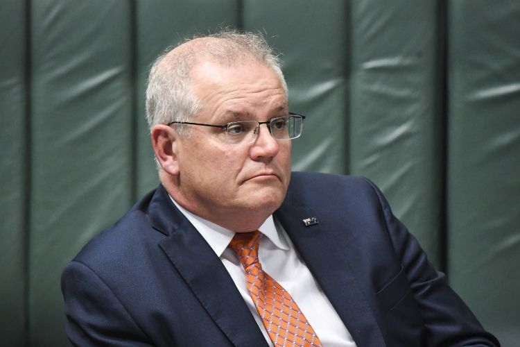 オーストラリアのモリソン首相も一歩も退かぬ構え（EPA＝時事）