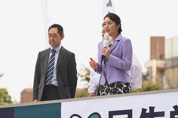 『24 JAPAN』で演じる「朝倉麗」は清廉潔白で誠実な政治家像を意識しているという（写真提供／テレビ朝日）