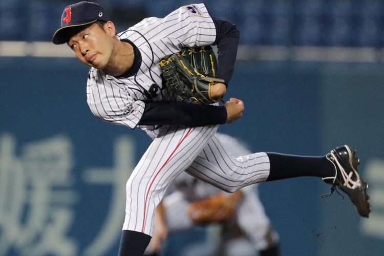 大学日本代表でも活躍した東海大学の山崎伊織投手（時事通信フォト）
