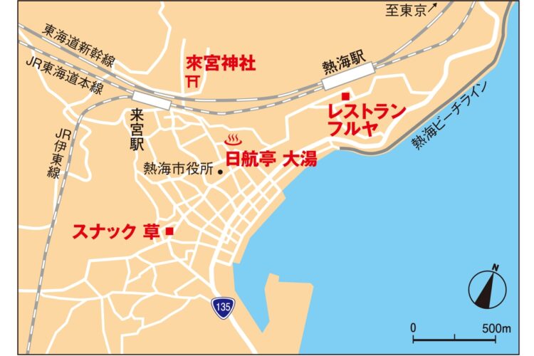 熱海の名所・名店MAP