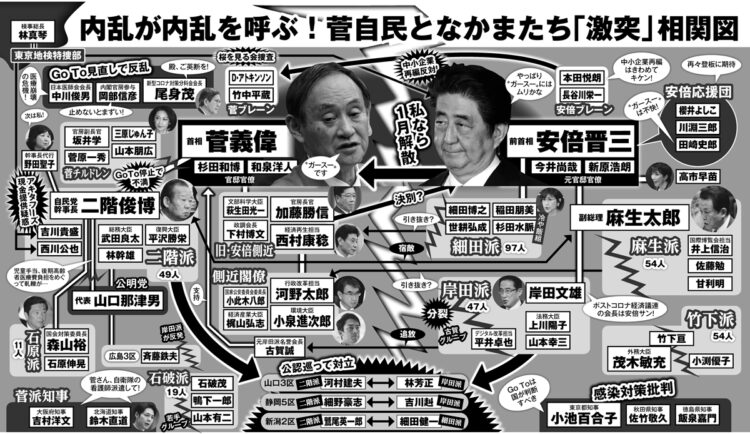 菅自民となかまたち「激突」相関図