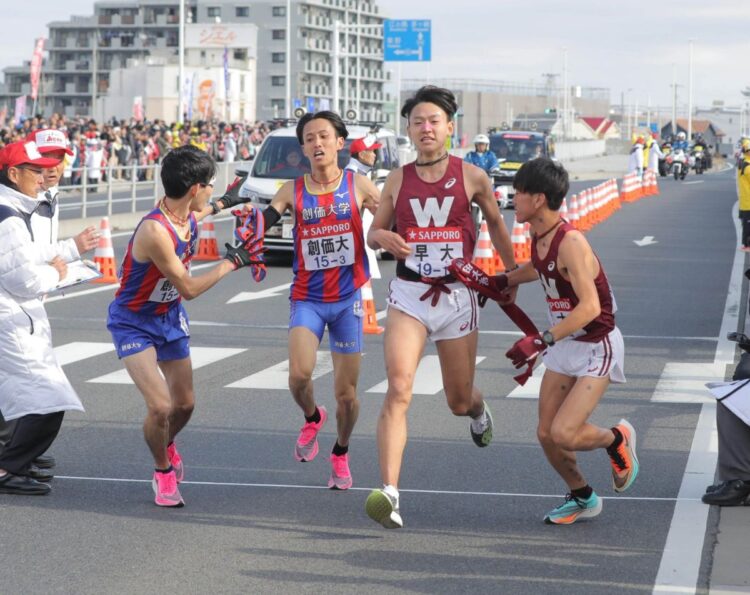 前回の往路を沸かせた福田（左）、原富（左から2番目）もメンバーに残っている （時事通信フォト）