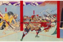 明治の浮世絵師・楊斎延一が描いた「本能寺焼討之図」(共同)