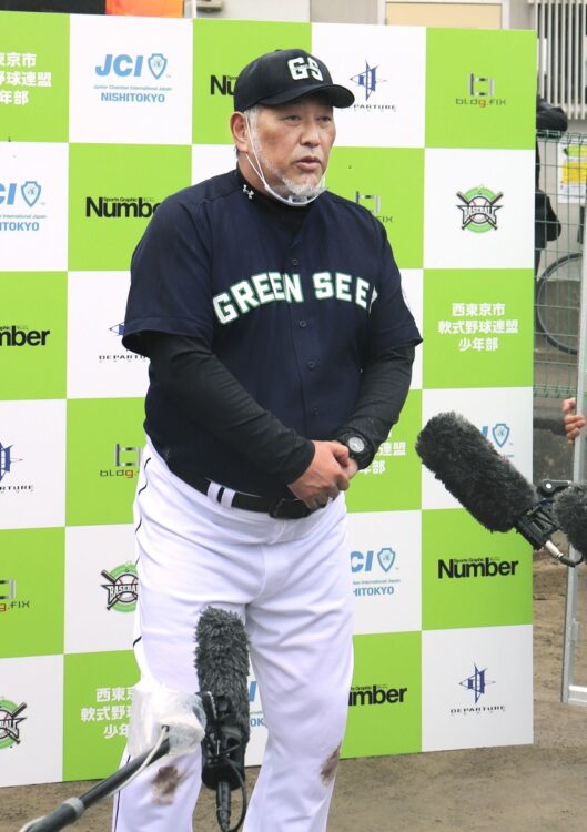 清原氏の長男に熱視線（写真／共同通信社）