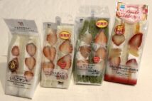 コンビニ3社の「いちごサンド」比較、パンを開いていちごの数を数えてみた