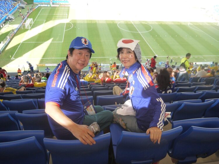 ブラジルでのサッカー観戦（山村さん提供）