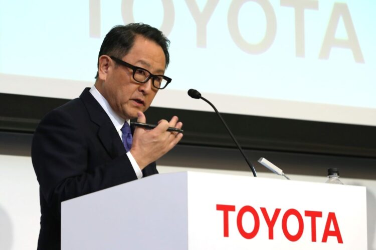 「トヨタの価値観とは違う」と森氏発言を批判した豊田章男社長（時事通信フォト）