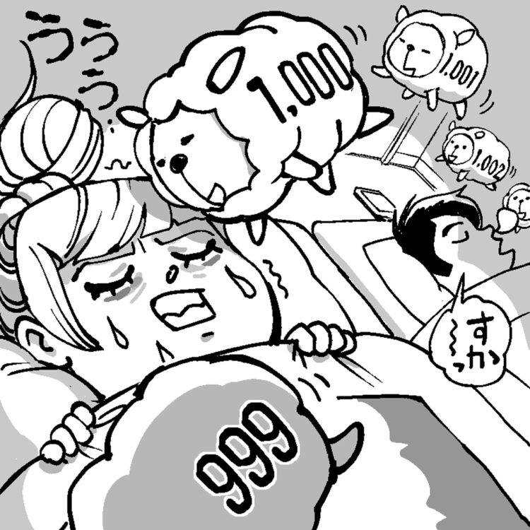 日本人女性の睡眠時間は世界の中でも最も短い（イラスト／高梨としみつ）