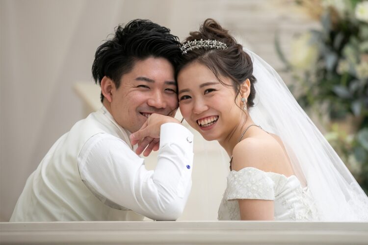 ステージ4の大腸がん診断を受けた後に結婚式を挙げた遠藤和さん（2019年12月）
