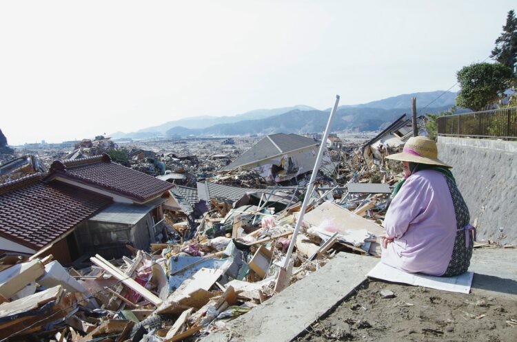 2011年3月14日の村上美江子さんの自宅前