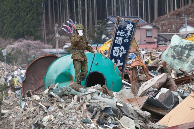 2011年4月21日の創業約80年の歴史を誇る「酔仙酒造」前