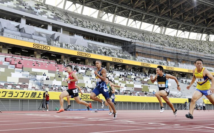 無観客で行われたセイコーゴールデングランプリ（新国立競技場。写真／共同通信社）