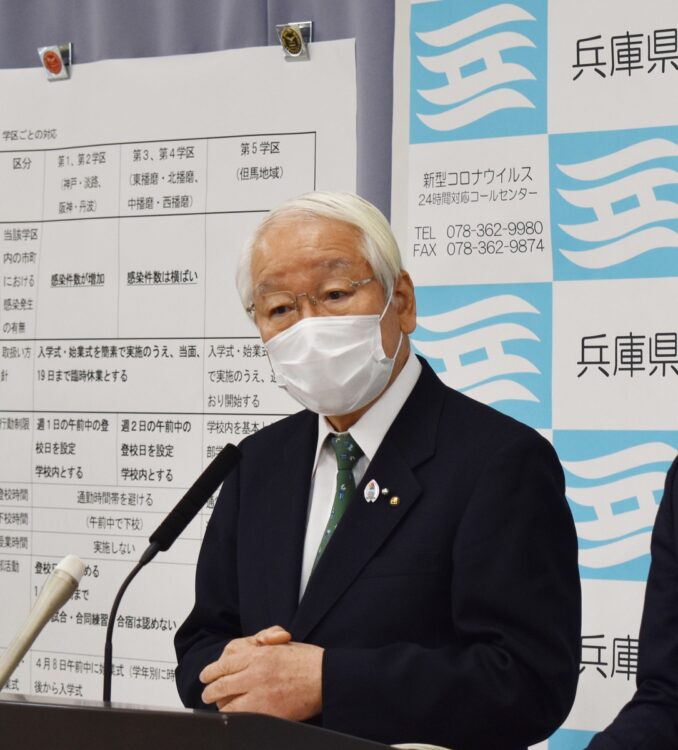 兵庫県・井戸知事がマスク会食は強制できないと発言すると、吉村知事は…（時事通信フォト）