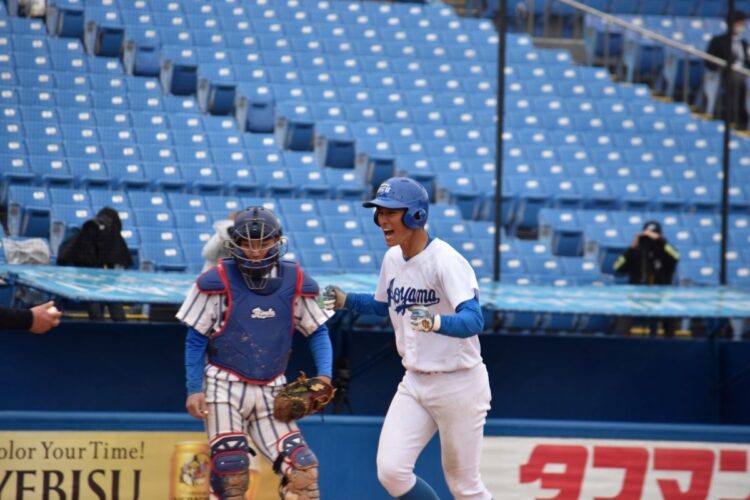 鮮烈なデビューを果たした青学・佐々木泰選手（写真提供／青山学院大学硬式野球部）