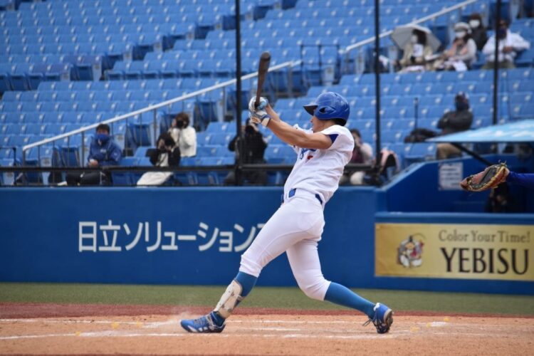 青学大の野球部監督が惚れ込んだ佐々木のバッティング（写真提供／青山学院大学硬式野球部）