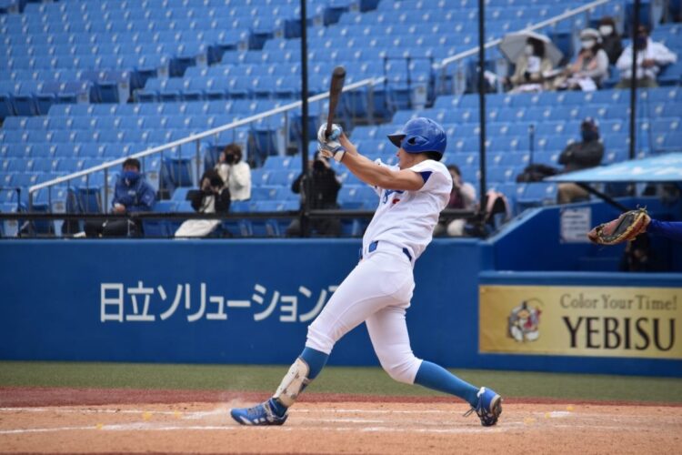 東都大学春季リーグで2試合連続ホームランの鮮烈デビューを果たした佐々木泰内野手(写真提供/青山学院大学硬式野球部)
