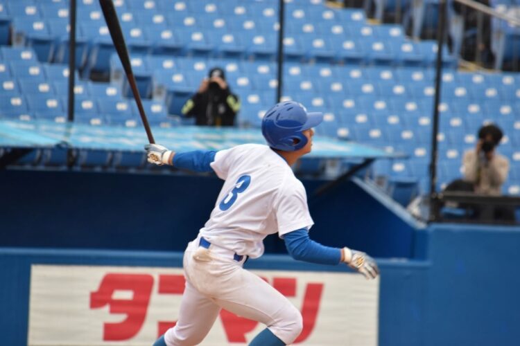 ルーキーながら開幕スタメンを勝ち取った佐々木（写真提供／青山学院大学硬式野球部）