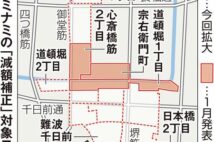 大阪・ミナミ13地域に拡大 路線価コロナ禍で減額補正