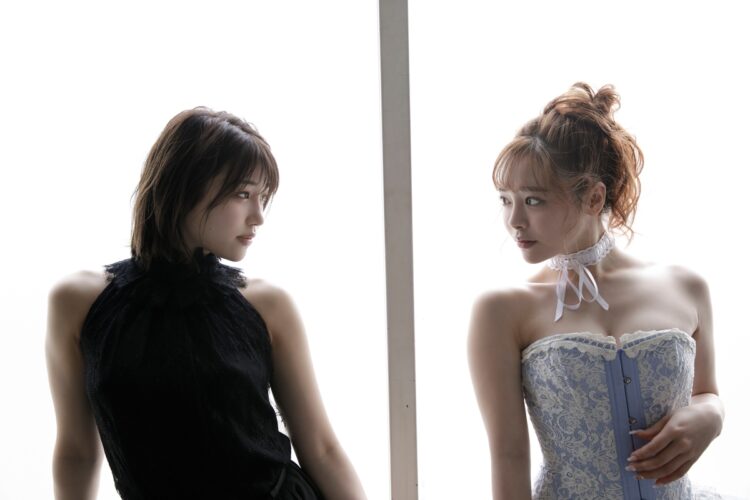 小倉由菜(右)と唯井まひろ